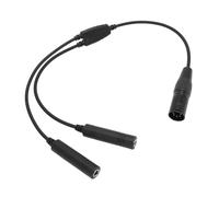 VBESTLIFE GA Twin Plug to XLR Headset Adapter, General Aviation Headset Adapter, Jacks to Female 5pin XLR Headset Connector, Compatible with Most Pilot Headsets
