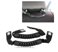 VBESTLIFE Grab Handle, Headrest Handle for Car with Pre Drilled Mounting Holes, Anti Skid Support Bar for 1995-2017, Nylon Interior Accessory 2pcs Black (Black)