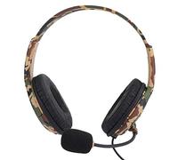 VBESTLIFE Green Camouflage Lightweight Wired USB Gaming Headset Noise Reduction Headphone with Adjustable Microphone,for Desktop Computer Laptop Notebook