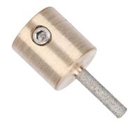 VBESTLIFE Grinder Bit, Ceramic Abrasive Glass Grinding Tool for Stained Glass, 1/2 Inch Standard Grit, Chrome Hardened Shaping Bit for Tile Stone, Professional Craft Art Replacement (MCB18)