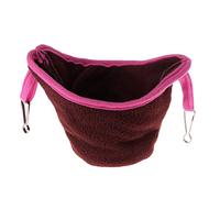 VBESTLIFE Hammock Cage Pendant Pocket Velvet Bird Bed for Small Pets, Multifunctional and Practical Hanging Hammock for Birdcage, Yellow/Pink/Red/Coffee/Blue, 17 * 10 * 12cm, Perfect Your Pet Friends