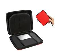 VBESTLIFE Hard EVA Shell Carrying Case for 2DS, 8 Game Card Holders Shockproof Dust Proof Protective Travel Pouch with Inner Mesh Pocket (Red)
