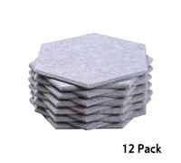 VBESTLIFE High-Density Hexagonal Soundproof Panels 12 Pack Easy Installation Absorb Noise for Home Theater Conference Room (Grey)