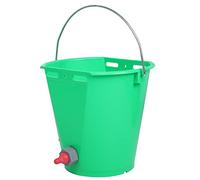 VBESTLIFE HL Plastic 8L High Capacity Lamb Milk Feed Bucket with Multiple Nipples for Cattle Sheep - Durable and Convenient - Suitable for Livestock (Two mouth styles)