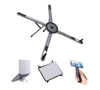 VBESTLIFE Laptop Stand, Metal Foldable Computer Stand Holder Portable Notebook Mount for 10-16 Inch Laptop, Also As a Selfie Stick or Video Tripod