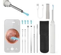 VBESTLIFE LED Lighted Ear Pick Spoon, Rechargeable Electric Wax Cleaner with Soft Silicone Tip and Built in LED Light for Family Check Ear Nose (White)