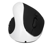 VBESTLIFE Left Hand Vertical Mouse, 2.4G Wireless Ergonomic Vertical Mouse, Rechargeable, 800, 1200, 1600 Adjustable DPI, for Left Handed Users (Black White)