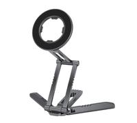 VBESTLIFE Magnet Phone Stand, Foldable Metal Phone Tripod with 360° Rotating Base, Adjustable Height for Desk and Travel