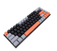 VBESTLIFE Mechanical Gaming Keyboard, 60% 68 Keys Wired RGB with Blue Switch & 3 Color Keycaps, for PC Laptop Gaming and Typing (Orange Gray Black)