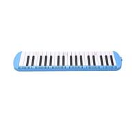 VBESTLIFE Melodica 37 Key Wind Musical Instrument for Adults Beginners, Portable Melodica with Ergonomic Resin Body, Phosphor Bronze Reeds, Stainless Steel Base, Blowpipe (Blue)