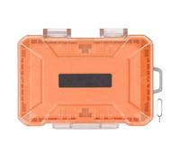 VBESTLIFE Memory Card Case, Water Proof Anti Shock Storage Organizer for 4 Type B, 4 Type A, 12 Memory Card, 5 SIM Cards (Orange)