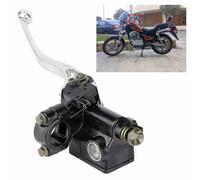VBESTLIFE Motorcycle Brake Master Cylinder, 7/8 Front Left Handlebar Brake Clutch Lever Pump for CB CBR250 MC19 VT250 MC20, CNC Aluminum Casting Piston Replacement Kit with Fluid