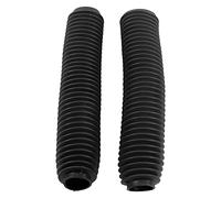 VBESTLIFE Motorcycle Front Fork Shock Boots, Dust Cover Protector with Pleated Rubber for Dirt Bike Off Road, Fork Gaiters Replacement for Suzuki RM125 DR250 DRZ400, Universal Fit for (Black)