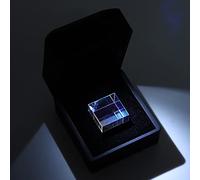 VBESTLIFE Optical Glass Prism, Six Sided Light Cube with K9 Crystal for Photography Teaching, Stained Glass Cube Decorative Prism for Science Light Refraction, 23mm Maker