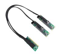 VBESTLIFE PCIe 4.0 X16 to SFF-8654 X2 Adapter Cable, PCIe 4.0 to SFF-8654 Split Extender for Computer Motherboards