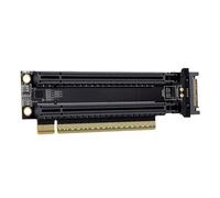 VBESTLIFE PCIE Splitter 1 to 2, X16 to X8X8 Riser Card for ITX | GEN4 Protocol, 2cm Slot Spacing, 5U Gold Plated Fingers, Power LED Indicator