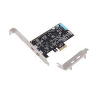 VBESTLIFE PCIe USB 3.2 Gen 1 Card, 2 Type C Ports 1 USB Type E Interface 5Gbps Data Transfer, with Internal 19pin Connector, for Desktop PC