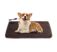 VBESTLIFE Pet Heated Pad, 3 Adjustable Temperature Dog Cat Heating Pad, USB Charging, Electric Dog Heated Mat for Indoor Use, 11.81 X 23.62in (Dark Coffee)