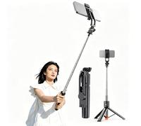 VBESTLIFE Phone Tripod Selfie Stick, 3.3FT Extendable Portable ABS Metal Stand with Wireless Remote, for Smartphones 2.36 to 3.54in Wide Outdoor Travel