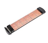 VBESTLIFE Pocket Guitar Mahogany Wood Practice Neck Left Hand Portable Guitar Chord Practice Tool for Beginner and Music Creators