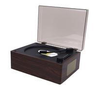 VBESTLIFE Portable Bluetooth CD Player, Retro Desktop CD Player with 2 Stereo Speakers, Remote Control, Support CD, CD R, CD RW, for Home Car (Walnut Color)