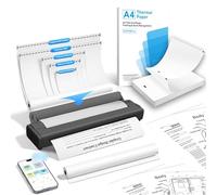 VBESTLIFE Portable Inkless Printer with Wireless Bluetooth Thermal Technology, Support 8.5x11inch Letter, 2-8.5inch Width Paper, Includes Bracket for Easy Printing (Black)