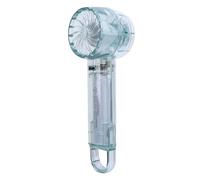 VBESTLIFE Portable Mini Handheld Fan with Ice Cooling, 3 Speed USB Rechargeable, Transparent Personal Fan for Women Men, for Indoor Outdoor (Green)