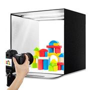 VBESTLIFE Portable Photo Studio Light Box, 15.7x15.7in Foldable Photography Booth with 72 LED CRI 95 10-Level Dimmable 3000K-6000K for Jewelry Food Product