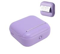 VBESTLIFE Portable Thermal Printer, Wireless Bluetooth 203dpi Thermal Inkless Pocket Printer, Support 57x30mm, for Students (Purple)