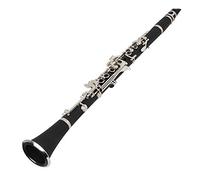 VBESTLIFE Professional Bb Flat Clarinet Black Bakelite with Silver Keys for Musicians with Carry Case for Orchestras and Brass Bands