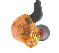 VBESTLIFE QKZ AK6 Graphene Diaphragm Dynamic Coil HiFi Sport Headphones In Ear Earphone with Microphone Music Earbuds for Smartphones (Yellow)