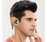 VBESTLIFE QKZ AK6 Graphene Diaphragm Dynamic Coil HiFi Sport Headphones In Ear Earphone with Microphone Music Earbuds for Smartphones (Green)