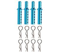 VBESTLIFE RC Body Post, Aluminum Alloy RC Car Shell Column with Car Shell Buckle for 1:10 Scale HSP 94111 94108 94188 08007 RC Car(Blue)