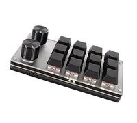 VBESTLIFE Red Switch Macro Keyboard Ergonomic Customized Knobs USB Mini Keypad for PC (12 Keys with 2 Knobs)