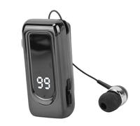 VBESTLIFE Retractable Wireless Earphone, V5.4 Noise Cancelling Mic Clip on Earpiece, HandsFree Headset 18Hrs Talking Time Sports Business Trucker Driver Earbud (Black)