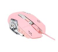 VBESTLIFE RGB Wired Gaming Mouse, RGB Breath Backlit 6 Buttons Ergonomic Mouse Silent Mouse with 4 Colors Mode Up to 3600 DPI for Windows PC Gamers (Pink)