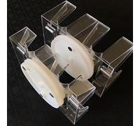 VBESTLIFE Rotating Card Tray for Canasta, 2 Deck/6 Deck Playing Card Holder with Smooth Turntable Base, Clear Game Organizer for Poker Collectible Cards Home Tournament Table Use (Put 2 Poker)