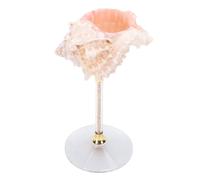 VBESTLIFE Seashell Conch Cup, Elegant Seashell Goblet Design for Cold Drinks, with Distinct Color Patterns for Table Decoration (Red)