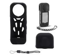 VBESTLIFE Silicone Cover Case for Insta X5, Soft Lens Cap Protector All Round Protective Case with Wrist Strap for Insta X5, Shockproof (Black)