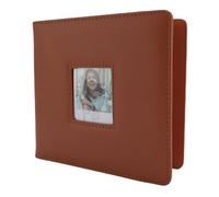 VBESTLIFE Small Photo Album 36Pages 2.62 X 2.12 Inch, 2x2 288 Pockets Retro PU Leather Photo Album, Photos Book for Go Instant Camera (Brown)