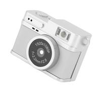 VBESTLIFE Small Vintage Digital Camera, 1080P FHD 2MP Photos 0.96 Inch Color Screen 128GB Storage LED Fill Light, with 4 Photography Filters (White)