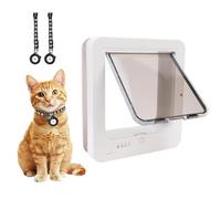VBESTLIFE Smart Cat Door for Interior & Exterior, Cat Pet Door with 2 Collar Sensor Keys & Dual Entry and Exit Options, for Home