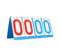VBESTLIFE Sports Scoreboard,4 Digit Scoreboard Waterproof Blue Red Number Portable Tabletop Flip Score Keeper for Volleyball Basketball