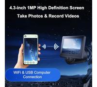 VBESTLIFE Telescope Camera with WiFi, 4.3 Inch HD Screen Electronic Eyepiece for Real Time Viewing Recording, 2X Digital Magnification, Supports TF Card