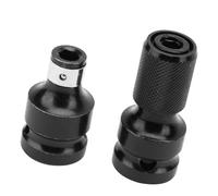 VBESTLIFE Telescopic Socket Adapter, 2pcs 1/2 to 1/4 Hex Female for Electric Wrench, Telescopic Ejector Bit Holder for Easy Replacement, Compact Body for Tight Spaces, Secure Clamping