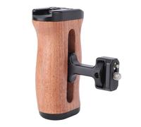 VBESTLIFE Universal Camera Wooden Side Handle, Ergonomic Rosewood Grip with Slide Groove Adjustable Structure, 1/4in Screw Hole and Cold Shoe Mount