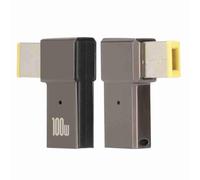 VBESTLIFE USB C to Slim Tip 100W Female Type C to Right Angle DC Square Jack Converter PD Power Charger Connector for ThinkPad X1, X1 Yoga, T431s T440 T440p T440s