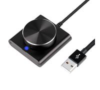 VBESTLIFE USB Volume Control Knob, External Media Adjustment Knob Controller, Metal Shell Computer Audio Adjuster Controls for PC