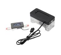VBESTLIFE Water Cooling Flow Meter Alarm, High Temperature and Low RPM Electronic PC Water Cooling Flow Alarm, Screen Display, 12-24V, Small 3 Pin