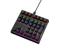 VBESTLIFE Wired Mechanical Number Pad, 34 Keys Blue Switch Numeric Keypad with RGB Backlit and Detachable Type C Cable, for Desktop Laptop PC (Black)